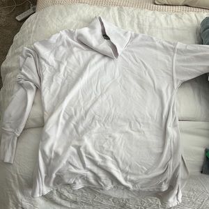 white champion turtle neck sweatshirt